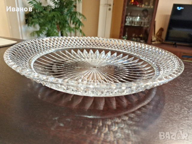 Продавам кристална фруктиера , снимка 2 - Антикварни и старинни предмети - 51283174