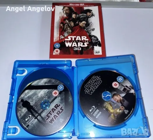 Star Wars The Last Jedi 3D Blu Ray (UK 12) 3 Discs With Slip Cover, снимка 5 - Blu-Ray филми - 49110057