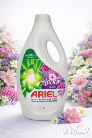 Ariel +Touch Of Lenor Amethyst flowers  течен перилен препарат за 30пранета 