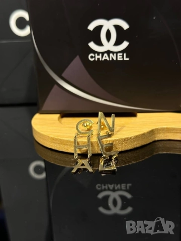 обеци от висококачествена стомана chanel , снимка 5 - Обеци - 52023510