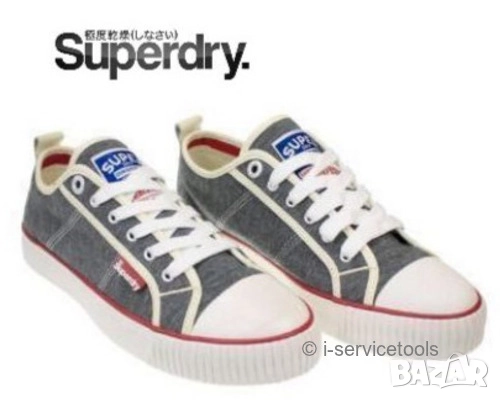 НОВИ Оригинални SuperDry Мъжки КЕЦОВЕ № EU 44 Гуменки Патъци Сникърси Спортни Обувки с Връзки БАРТЕР, снимка 5 - Кецове - 52147395