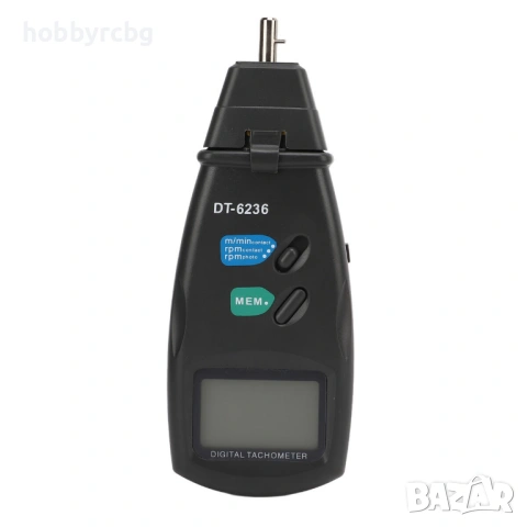 Цифров лазерен 2в1 фото тахометър – контактен и безконтактен RPM
