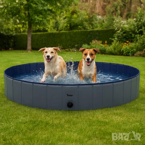 Басейн за куче / Кучешки басейн / Сгъваем басейн за кучета - 160x30см