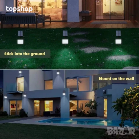 НОВ соларен прожектор за двор IP65 Водоустойчив, 5 режима на осветление за Външно градинско..., снимка 5 - Прожектори - 50501564