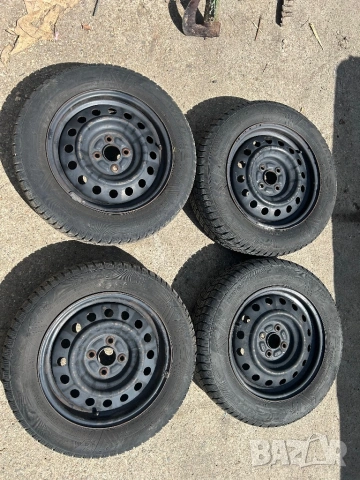 4бр. джанти с гуми Toyota 15 4x100 6J 185/60/15 Corolla Verso зимни