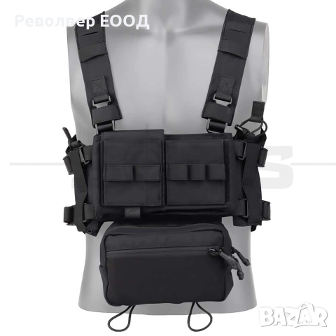 ТАКТИЧЕСКА ЖИЛЕТКА PMC MICRO D CHEST RIG – BLK, снимка 6 - Екипировка - 45056886