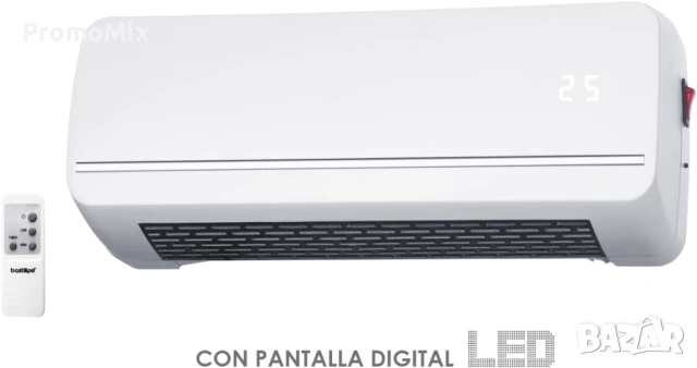 Електрическа печка Bastilipo CS-2000 2000 W духалка с Керамичен нагревател отоплител за стена, снимка 3 - Отоплителни печки - 53164077