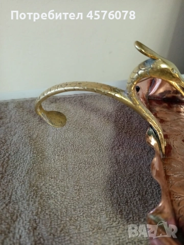 старинен свещник. съчетание бронз и мед, снимка 3 - Колекции - 54049197