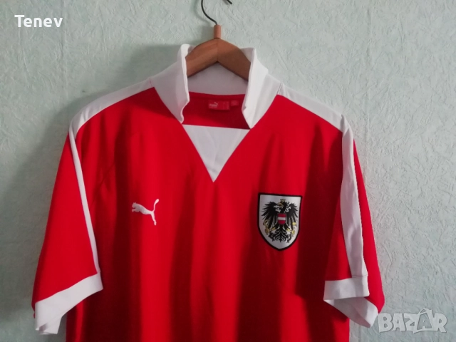 Austria Centenary 2004 Puma оригинална тениска фланелка Австрия 100 години Shirt Trikot Jersey , снимка 4 - Тениски - 52912060