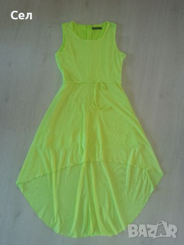Неоново жълта рокля М, снимка 1 - Рокли - 46128740