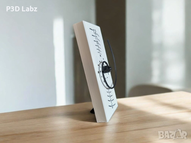 Fibonacci Spiral Clock – 3D принтиран дизайнерски настолен часовник, снимка 2 - Стенни часовници - 51975406