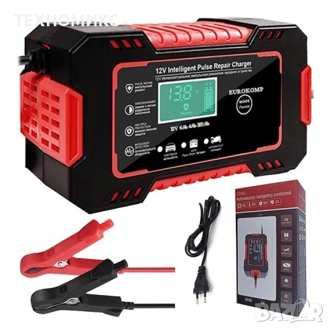 Зарядно устройство за кола , 12V 6A, LCD дисплей, режим на ремонт, снимка 2 - Друга електроника - 53663094