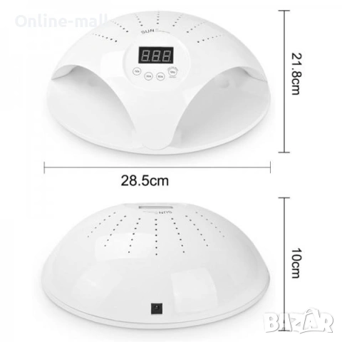 Професионална UV/LED Лампа за Маникюр 48W – За две ръце, с Вграден Вентилатор, Магнитно Дъно и 24 Ди, снимка 7 - Продукти за маникюр - 53244235