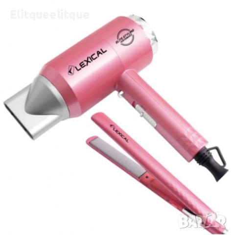Комплект сешоар + преса за коса LEXICAL LGW-5810 – Перфектният дует за безупречен стайлинг, снимка 2 - Сешоари - 52206032