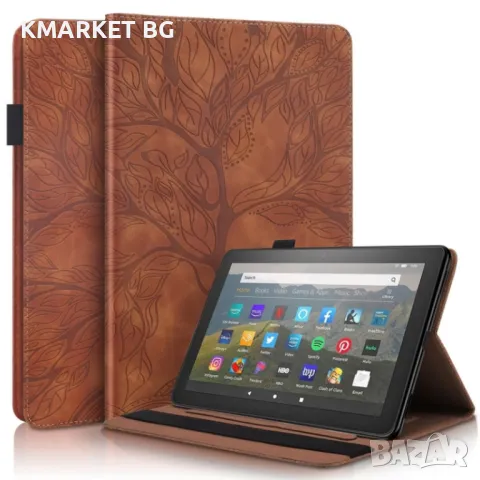 Amazon Kindle Fire HD 10 2023 Кожен Калъф и Протектор, снимка 7 - Калъфи, кейсове - 46977569