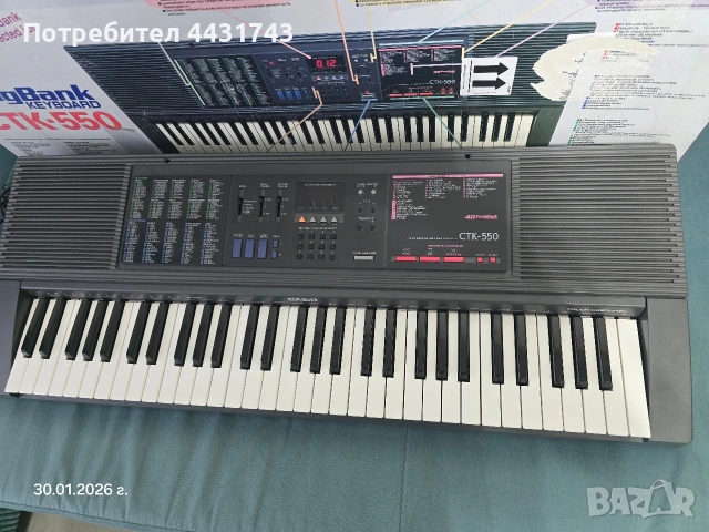 клавир CASIO STC-550, снимка 2 - Синтезатори - 53289597