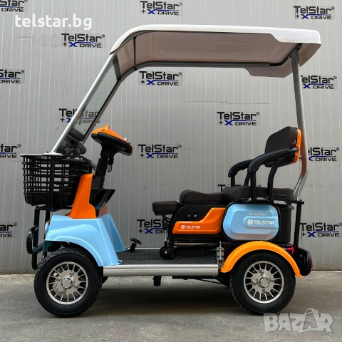 Електрическа четириколка Luxor 1500W 23Ah триместна с покрив Нов модел 2025, снимка 3 - Мотоциклети и мототехника - 52414877