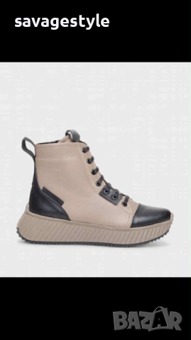 Дамски стилни боти естествена кожа 