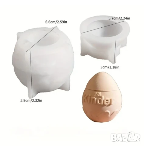 Молд бурканче яйце Киндер сюрприз , снимка 2 - Форми - 51290979
