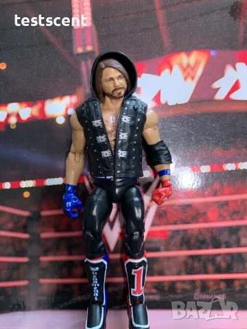 Екшън фигура WWE Elite AJ Styles Ей Джей Стайлс Mattel Figure, снимка 8 - Фигурки - 49511783