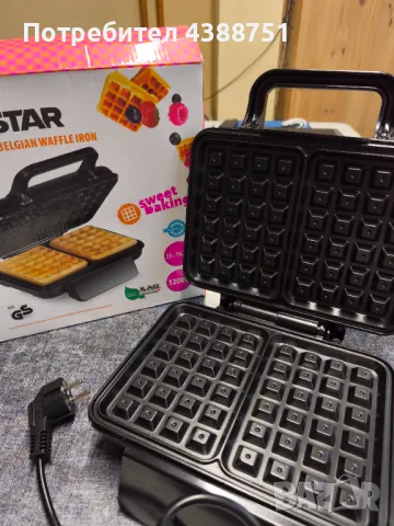 Уред за белгийски гофрети , снимка 2 - Гофретници - 49908242