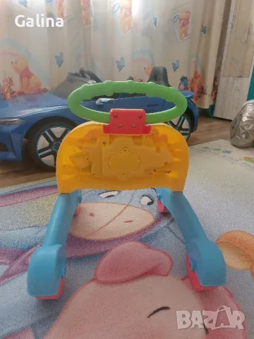 музикален уокър на Fisher Price противохлъзгащи колела , снимка 3 - Проходилки - 47117659