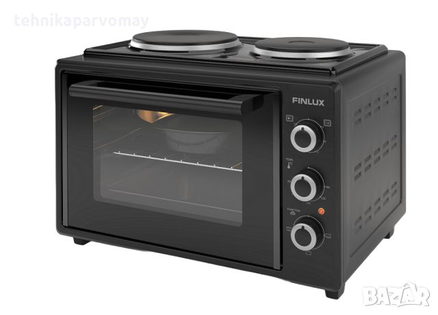 Готварска печка (мини) Finlux FMC-3524F , 2 ток , Черен, снимка 1 - Печки, фурни - 46515488