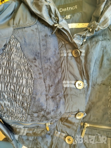 модерно дамско яке с яка/ качулка- District- размер S, снимка 9 - Якета - 53844832