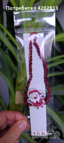 Ръчно изработени Коледни гривнички . Прекрасен подарък за предстоящите празници , снимка 4 - Гривни - 52634731