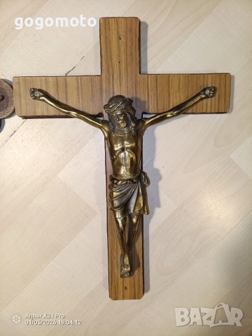 Стар кръст разпятие Христово,голям,тежък кръст от божи гроб,донесен преди 50,Исус Христос, снимка 7 - Антикварни и старинни предмети - 35564520