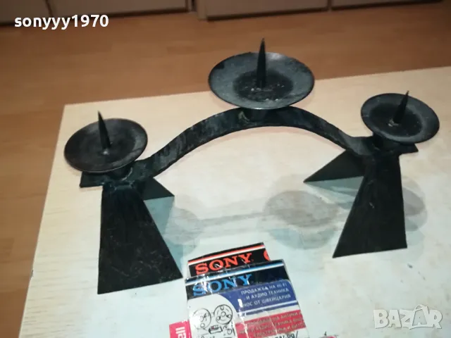 МЕТАЛЕН СВЕЩНИК 28Х20Х10СМ 3103251938, снимка 5 - Колекции - 49714658