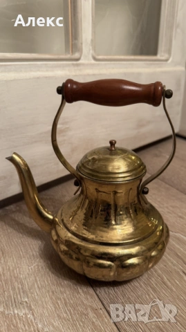 Винтидж месингов чайник, Франция, 900мл