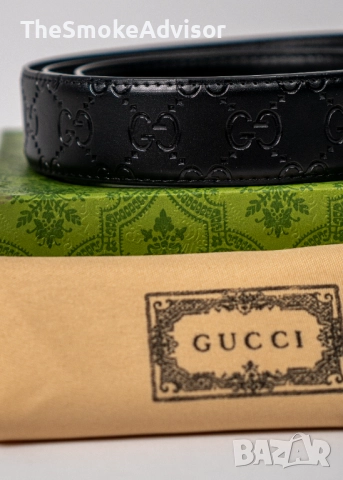 Колан Gucci Snake Double G – черен, 100% естествена кожа, снимка 3 - Колани - 52186896