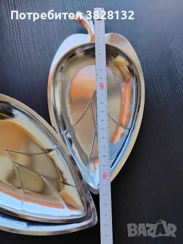 чиния във формата на листо, снимка 4 - Чинии - 53833166