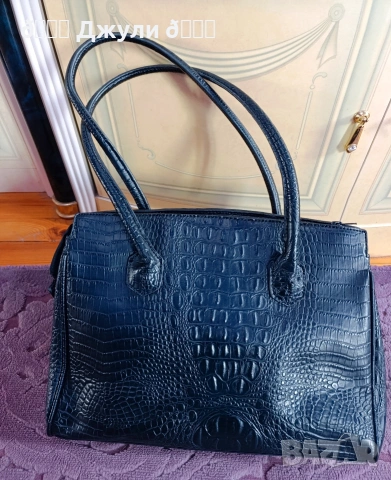 Уникална дамска чанта от естествена кожа, снимка 8 - Чанти - 53212024
