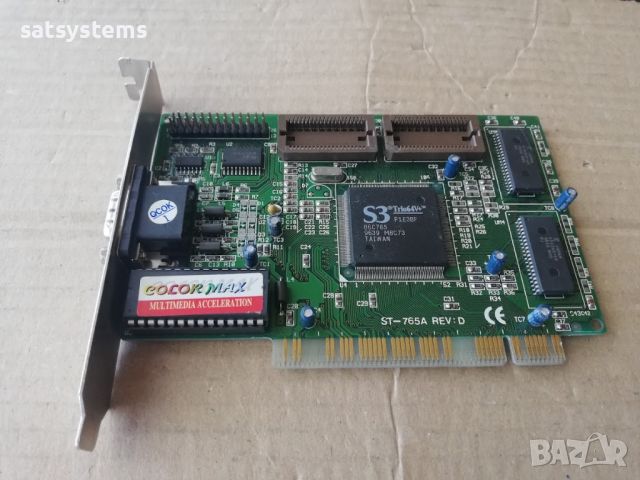 Видео карта S3 Trio64V+ ST-765A 2MB PCI, снимка 5 - Видеокарти - 45235629