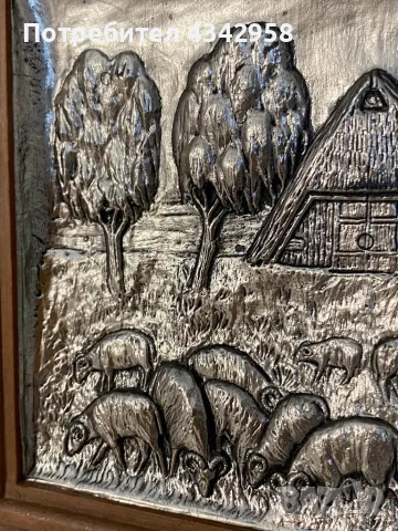 Koziol. Vintage. Картина от калай., снимка 4 - Картини - 49765356