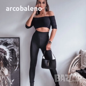 Дамски черен клин с цип , снимка 3 - Клинове - 51933194