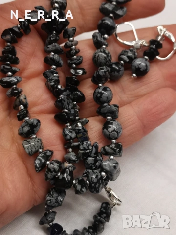 Комплект от естествен камък-яспис