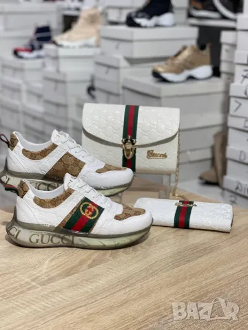 дамски маратонки, портмоне и чанта/ раница gucci, снимка 1 - Чанти - 46818779