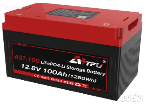 Литиева батерия AST-100 12.8V 100AH c Bluethooth и WiFi, снимка 2 - Къмпинг осветление - 49747738