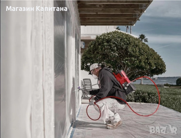 Машина за безвъздушно боядисване Titan X120, 18 V, 4 Ah, 0.9 л/мин, 110 бара, с батерия, зарядно, снимка 2 - Други машини и части - 54190298