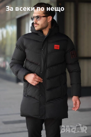 Hugo Boss Мъжко Черно Дълго Зимно Яке С Качулка Хуго Бос Код A1043