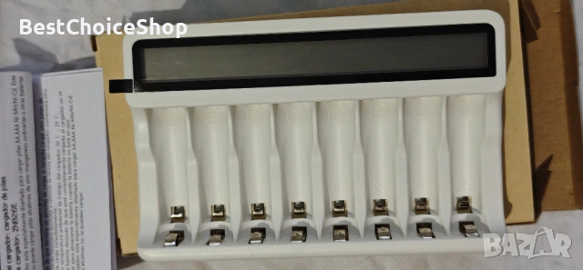 Зарядно устройство за 8 батерии Powerowl, Fast Charge с 8 слота за AA/AAA батерии, LCD дисплей, снимка 4 - Друга електроника - 53254024