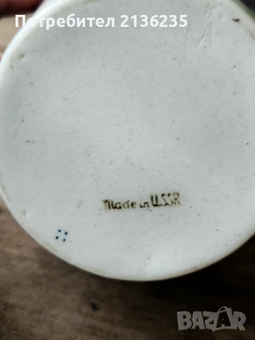 Бутилка/ваза Гжель , снимка 2 - Антикварни и старинни предмети - 51956253