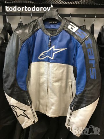 Кожено яке за мотор ALPINESTARS SMXR 56-XL ,всички протектори подплата, снимка 1 - Аксесоари и консумативи - 46043999