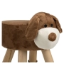 Декоративна табуретка Mercado Trade, За деца, Куче, Кафяв, снимка 3