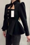 черно сако с баска, снимка 4