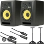 Студийни монитори KRK ROKIT 8 & SUB BOUFER KRK 10S +стойки кабели, снимка 1