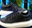 НАМАЛЕНИ Дамски сникърси Alexander McQUEEN цвят черно с камъчета, снимка 2